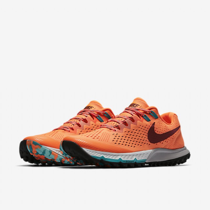 Juoksukengät Nike Air Zoom Terra Kiger 4 Miesten Hyper Crimson Team Oranssi Vihreä Turbo Tummanpunainen
