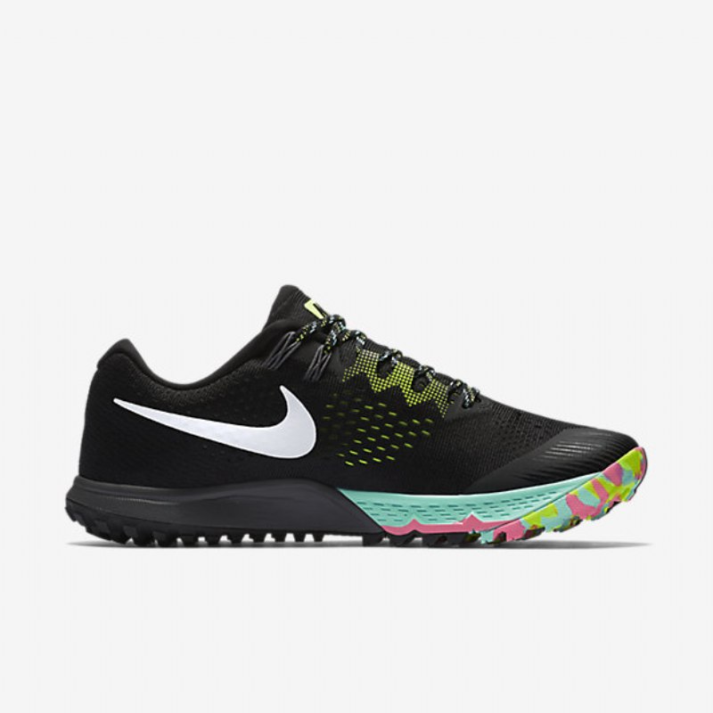 Juoksukengät Nike Air Zoom Terra Kiger 4 Miesten Musta Volt Hyper Turquoise White