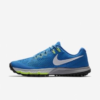 Juoksukengät Nike Air Zoom Terra Kiger 4 Miesten Sininen Valokuva Vihreä Ghost Hyper Cobalt White