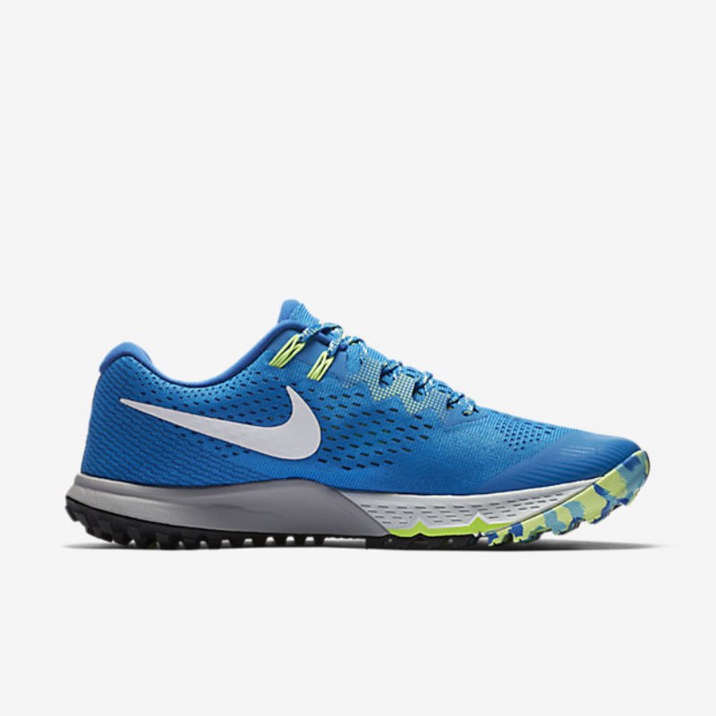Juoksukengät Nike Air Zoom Terra Kiger 4 Miesten Sininen Valokuva Vihreä Ghost Hyper Cobalt White