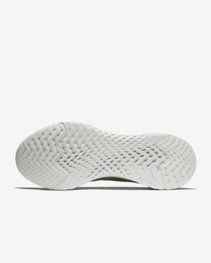 Juoksukengät Nike Epic Miesten React Flyknit Khaki Cargo Camper Kirjava Vihreä Hopea Kirkas Musta
