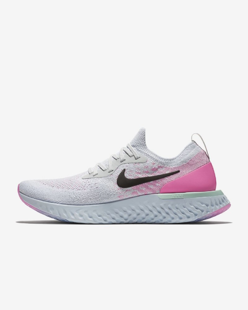 Juoksukengät Nike Epic Miesten React Flyknit Pure Platinum Blue Vetyradius Pink Black