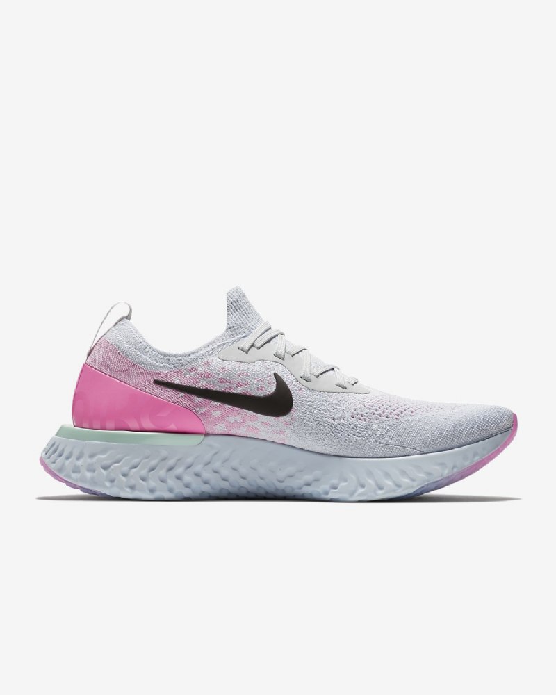 Juoksukengät Nike Epic Miesten React Flyknit Pure Platinum Blue Vetyradius Pink Black