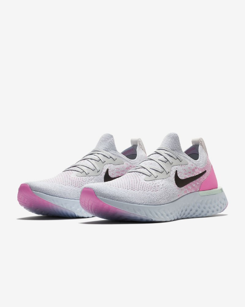 Juoksukengät Nike Epic Miesten React Flyknit Pure Platinum Blue Vetyradius Pink Black