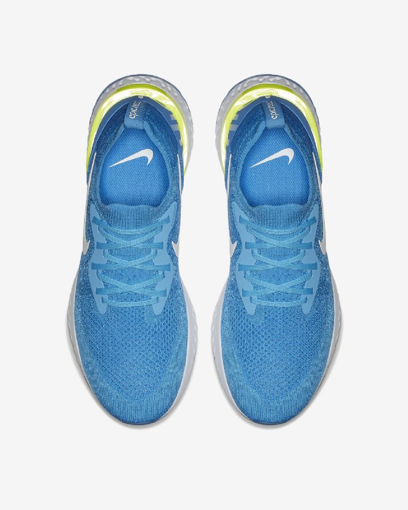 Juoksukengät Nike Epic Miesten React Flyknit Sininen Vaaleansininen Photo Volt Glow White