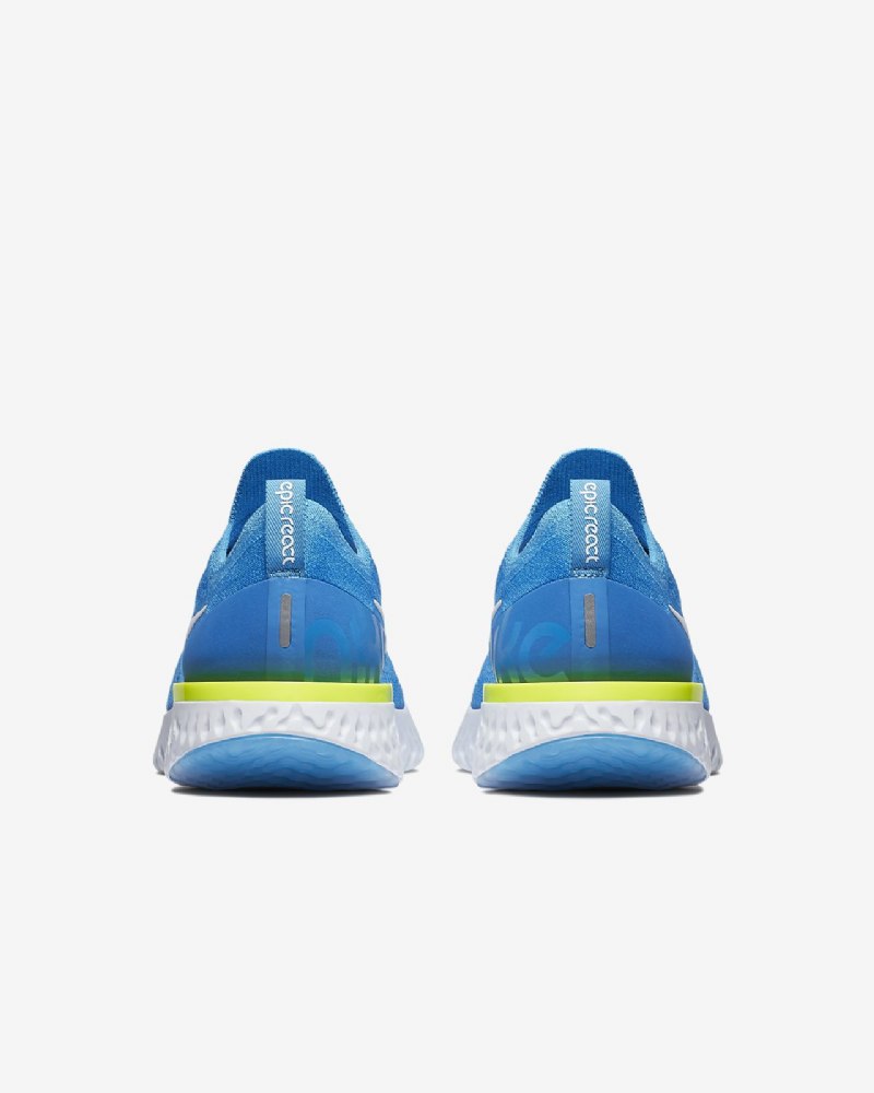 Juoksukengät Nike Epic Miesten React Flyknit Sininen Vaaleansininen Photo Volt Glow White