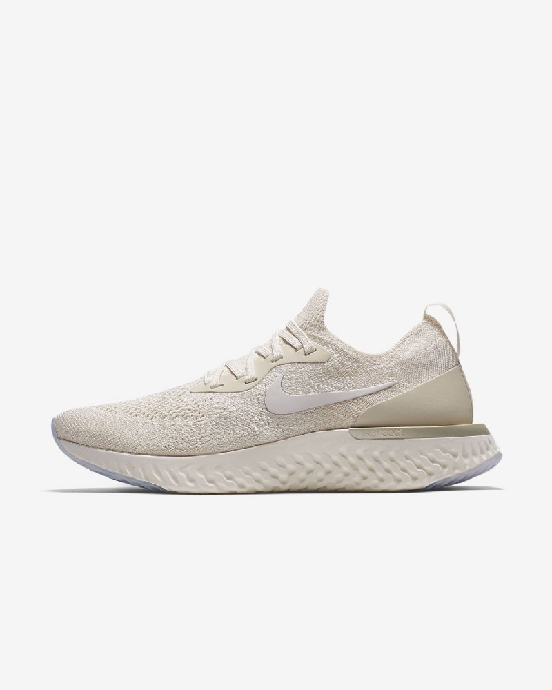 Juoksukengät Nike Epic React Flyknit Naisten Light Cream Washing Sitruunavalkoinen