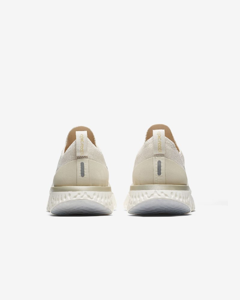 Juoksukengät Nike Epic React Flyknit Naisten Light Cream Washing Sitruunavalkoinen