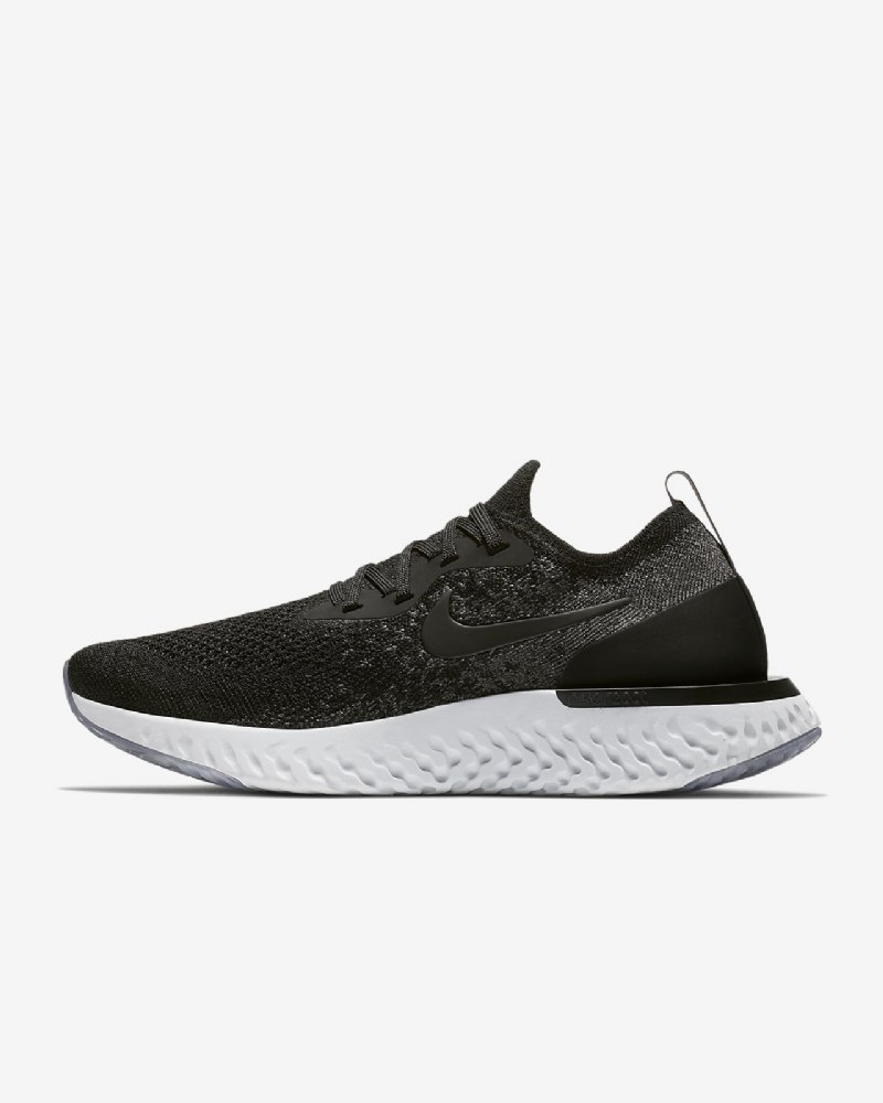Juoksukengät Nike Epic React Flyknit Naisten Musta Tummanharmaa Harmaa Wolf White
