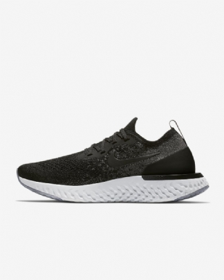 Juoksukengät Nike Epic React Flyknit Naisten Musta Tummanharmaa Harmaa Wolf White