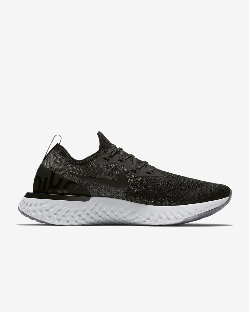 Juoksukengät Nike Epic React Flyknit Naisten Musta Tummanharmaa Harmaa Wolf White