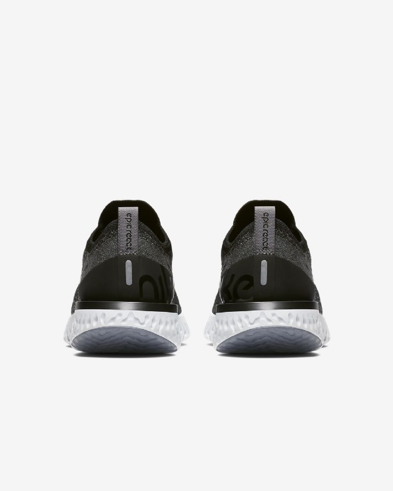 Juoksukengät Nike Epic React Flyknit Naisten Musta Tummanharmaa Harmaa Wolf White