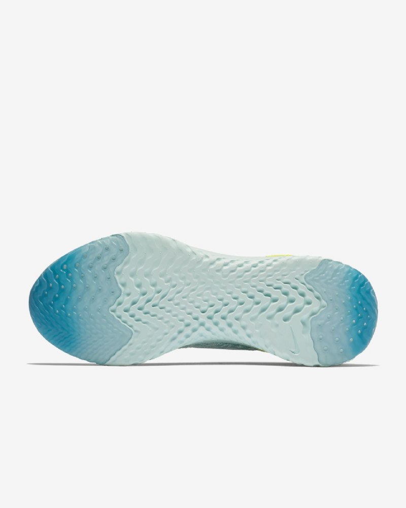 Juoksukengät Nike Epic React Flyknit Naisten Pure Platinum Blue Kiille Glow Volt