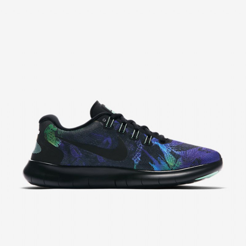 Juoksukengät Nike Free 2017 Naisten Rn Solstice Musta Vihreä Kiiltävä