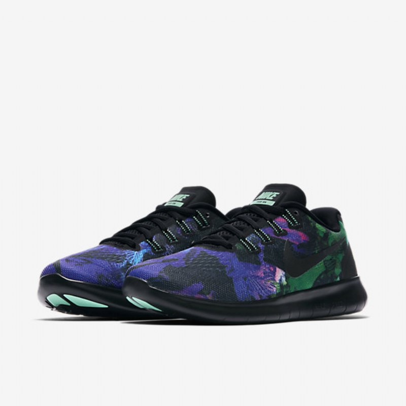 Juoksukengät Nike Free 2017 Naisten Rn Solstice Musta Vihreä Kiiltävä