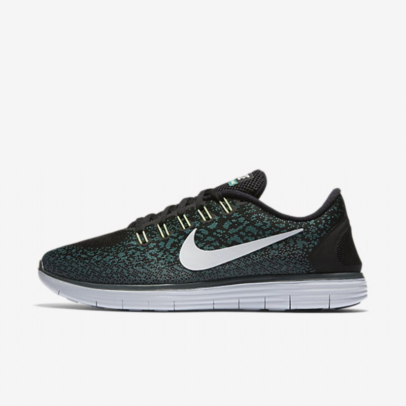 Juoksukengät Nike Free Miesten Rn Distance Black Glaze Jade Hasta Pure Platinum