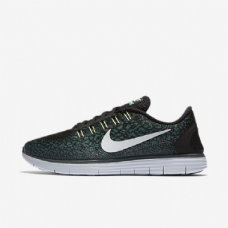 Juoksukengät Nike Free Miesten Rn Distance Black Glaze Jade Hasta Pure Platinum