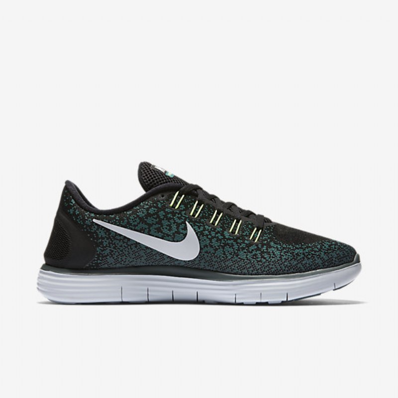 Juoksukengät Nike Free Miesten Rn Distance Black Glaze Jade Hasta Pure Platinum