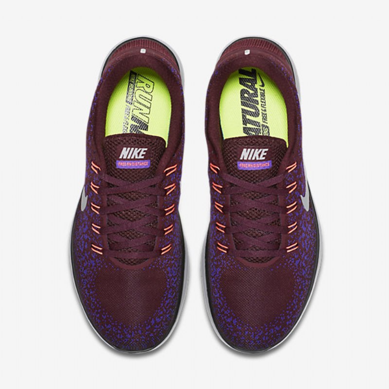 Juoksukengät Nike Free Miesten Rn Distance Bordeaux Night Purppura Kova Musta Harmaa Susi