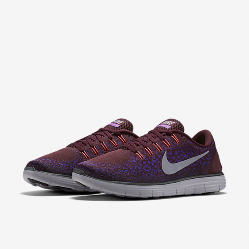 Juoksukengät Nike Free Miesten Rn Distance Bordeaux Night Purppura Kova Musta Harmaa Susi
