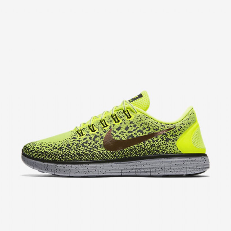 Juoksukengät Nike Free Rn Distance Shield Miesten Volt Tummanharmaa Musta Pronssi Metallinen Punainen
