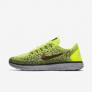 Juoksukengät Nike Free Rn Distance Shield Miesten Volt Tummanharmaa Musta Pronssi Metallinen Punainen
