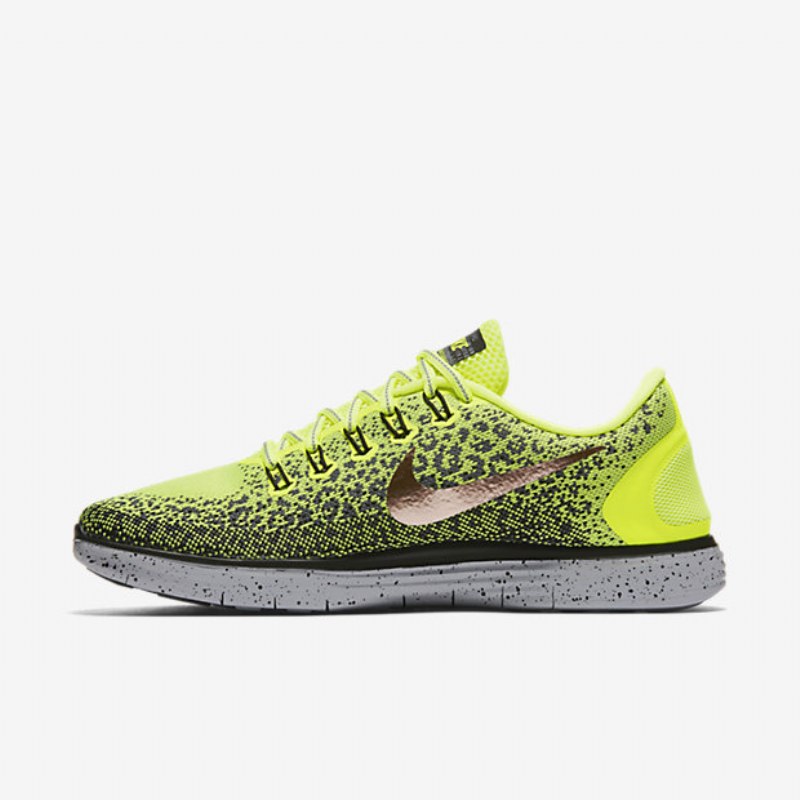Juoksukengät Nike Free Rn Distance Shield Miesten Volt Tummanharmaa Musta Pronssi Metallinen Punainen