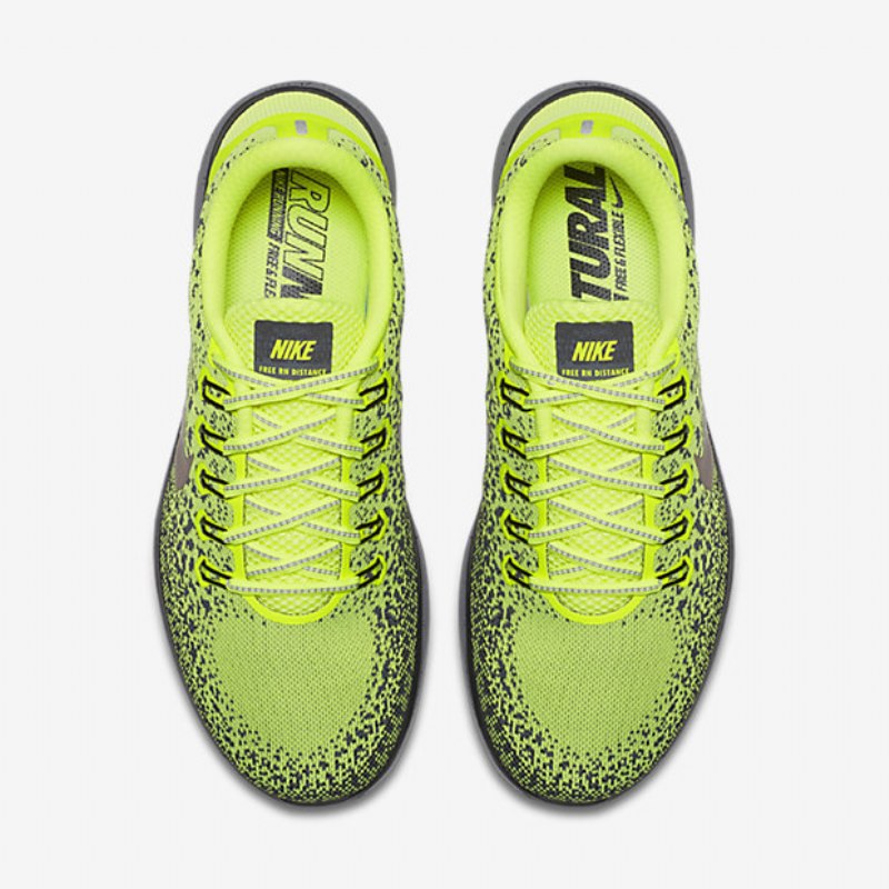 Juoksukengät Nike Free Rn Distance Shield Miesten Volt Tummanharmaa Musta Pronssi Metallinen Punainen