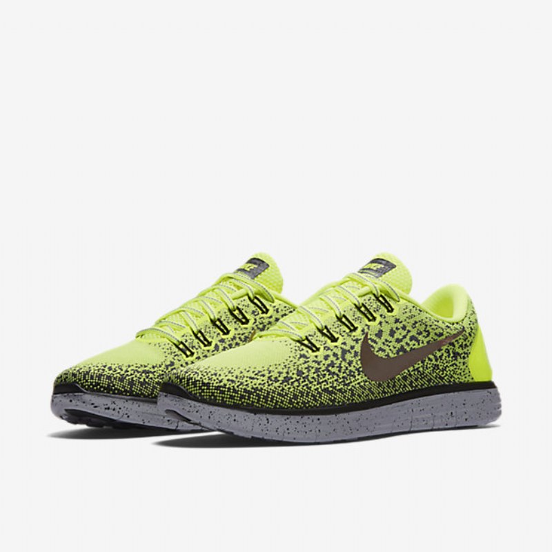 Juoksukengät Nike Free Rn Distance Shield Miesten Volt Tummanharmaa Musta Pronssi Metallinen Punainen