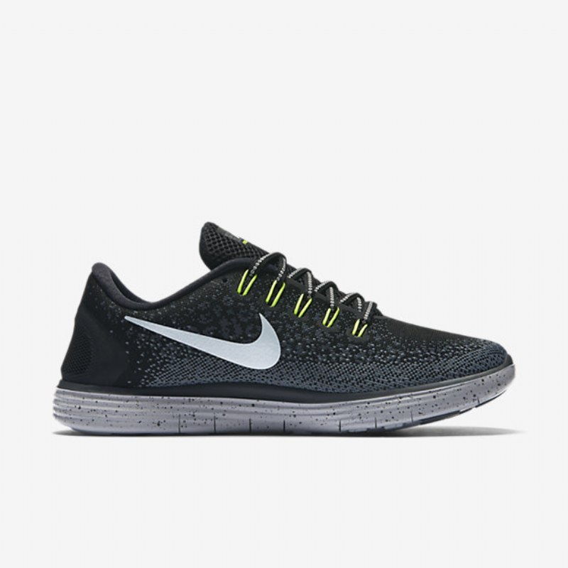 Juoksukengät Nike Free Rn Distance Shield Naisten Musta Tummanharmaa Stealth Hopea Metallinen