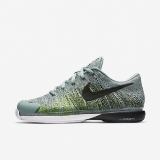 Juoksukengät Zoom Vapor Nikecourt Flyknit Hard Court Miesten Canon Electric Green Emali Musta