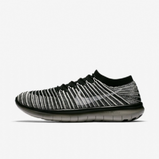 Kilpailukengät Nikelab Free Rn Motion Flyknit Miesten Musta Purje Vaaleanharmaa Purjehdus