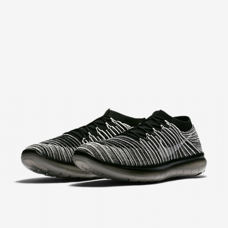 Kilpailukengät Nikelab Free Rn Motion Flyknit Miesten Musta Purje Vaaleanharmaa Purjehdus