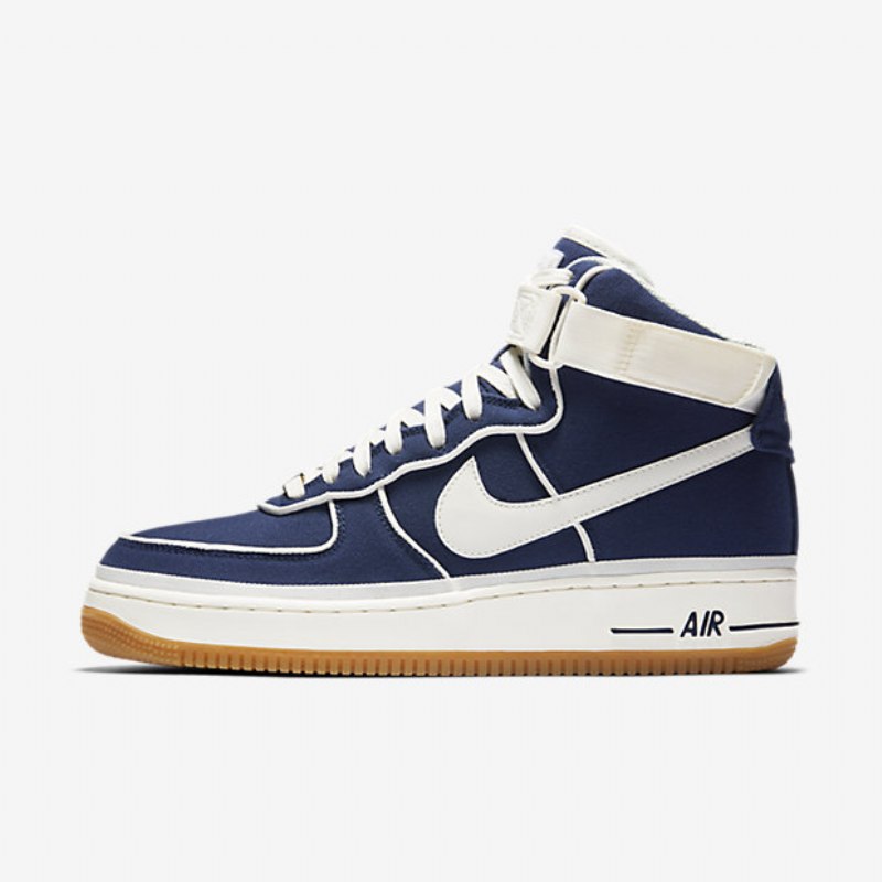 Nike Air Force 1 07 Miesten High Lv8 Binary Blue Black Gum Vaaleanruskea Purje