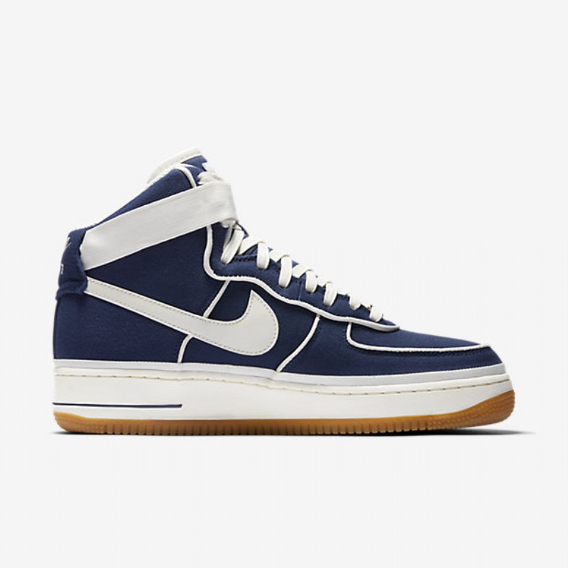Nike Air Force 1 07 Miesten High Lv8 Binary Blue Black Gum Vaaleanruskea Purje