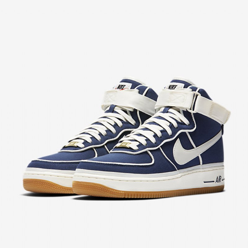 Nike Air Force 1 07 Miesten High Lv8 Binary Blue Black Gum Vaaleanruskea Purje