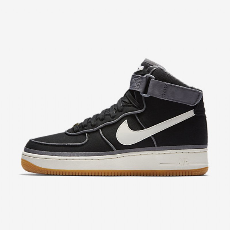 Nike Air Force 1 07 Miesten High Lv8 Black Team Oranssi Vaaleanruskea Purjekumi