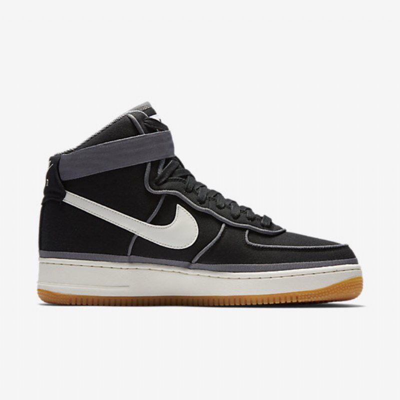 Nike Air Force 1 07 Miesten High Lv8 Black Team Oranssi Vaaleanruskea Purjekumi