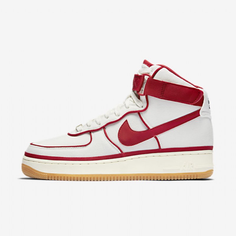 Nike Air Force 1 07 Miesten High Lv8 Sail Black Gum Vaaleanruskea Punainen Fitness