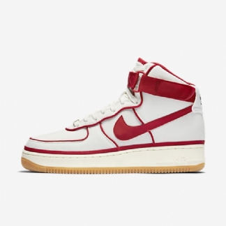 Nike Air Force 1 07 Miesten High Lv8 Sail Black Gum Vaaleanruskea Punainen Fitness