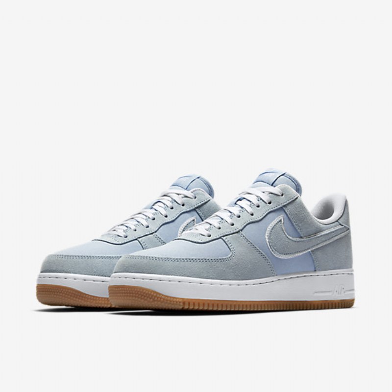 Nike Air Force 1 '07 Miesten Light Blue Armour White Gum Vaaleanruskea