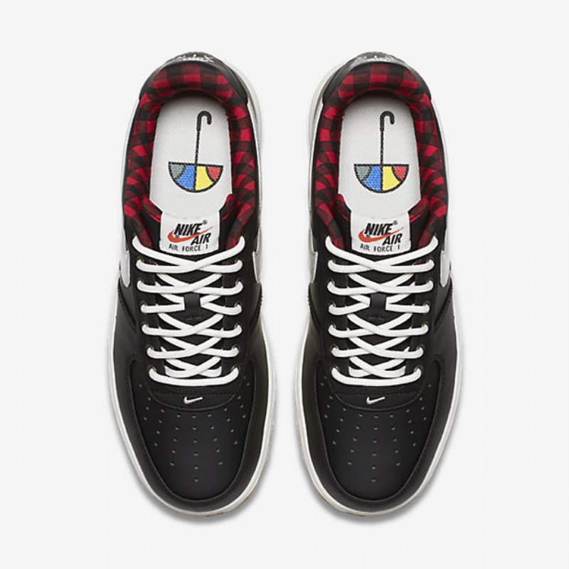 Nike Air Force 1 07 Miesten Lv8 Musta Punainen Action Purjekumi Vaaleanruskea Sail