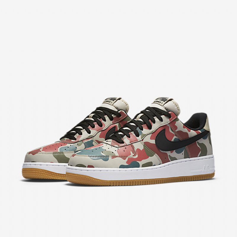 Nike Air Force 1 07 Miesten Lv8 String White Gum Vaaleanruskea Musta