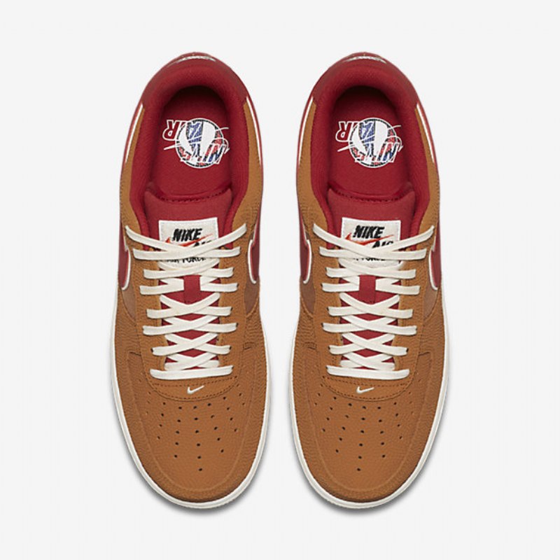 Nike Air Force 1 07 Miesten Lv8 Tawny Sail Team Orange Gym Red
