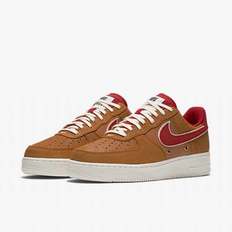 Nike Air Force 1 07 Miesten Lv8 Tawny Sail Team Orange Gym Red