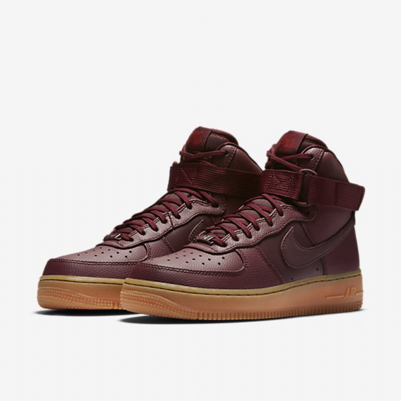 Nike Air Force 1 High Se Naisten Bordeaux Yötumma Cayenne Keskiruskea Purukumi