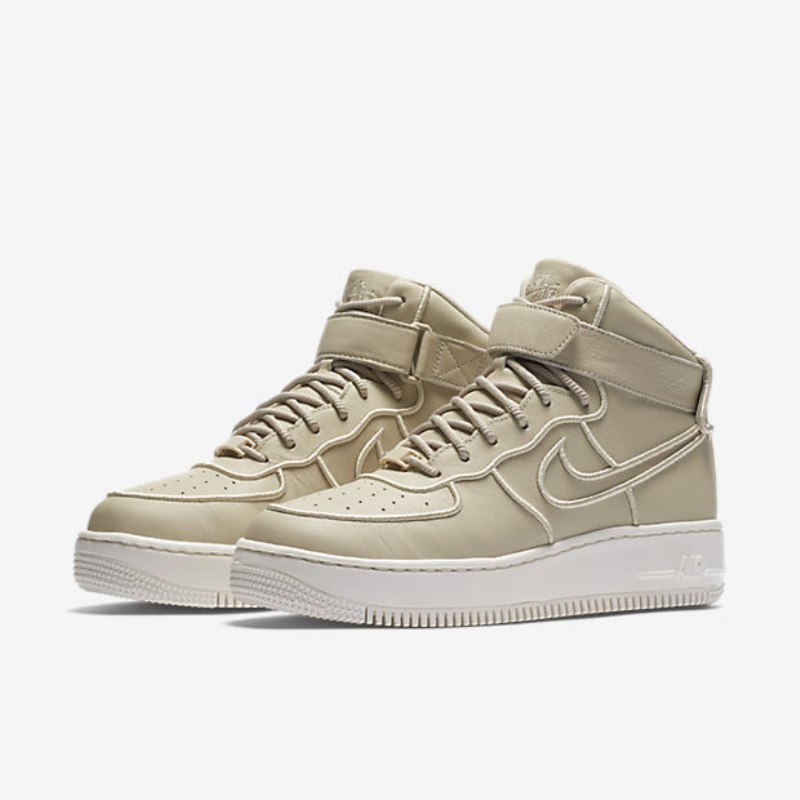 Nike Air Force 1 High Upstep Si Naiset Kaura Norsunluu Hopea Metalli