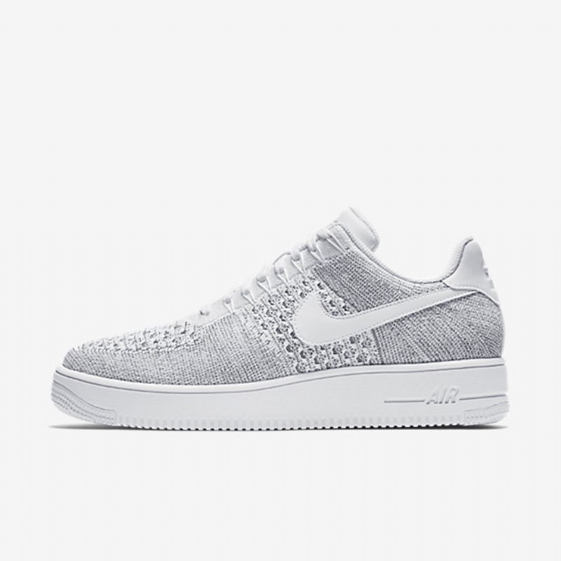 Nike Air Force 1 Low Miesten Flyknit Kylmä Valkoinen