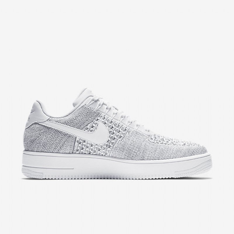 Nike Air Force 1 Low Miesten Flyknit Kylmä Valkoinen