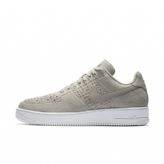 Nike Air Force 1 Low Miesten Flyknit String Valkoinen